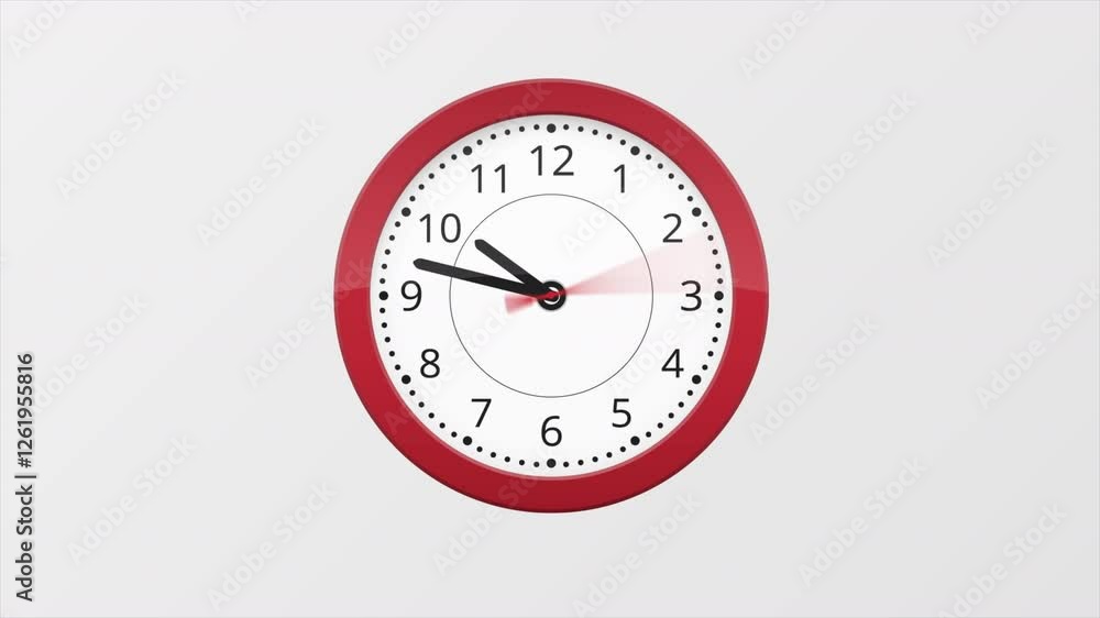 Wall Clock Timelapse 2D Animation
