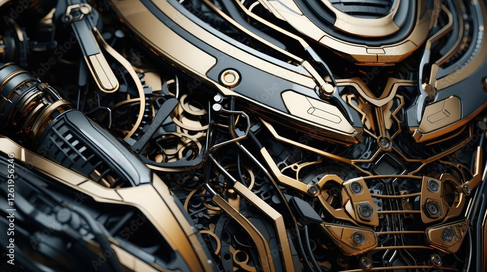 Fototapeta premium metallic robot texture