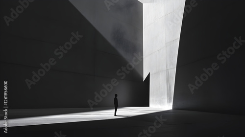 Ethereal Silhouette: A Dance with Light and Shade in Monochrome Ambience