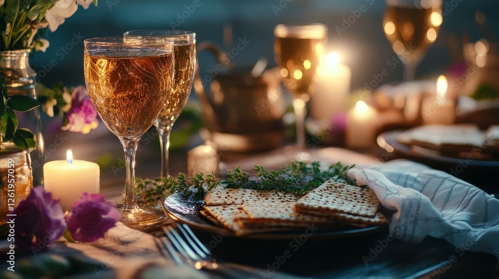 Fototapeta premium Pesah celebration concept (jewish Passover holiday)