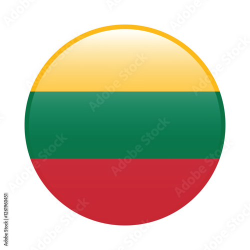 Lithuania flag circle icon vector illustration design