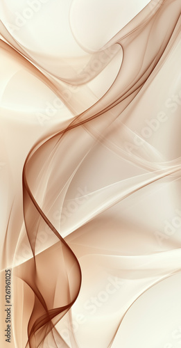 Silky, flowing lines with smooth transitions… A harmony of golden and beige tones, exuding elegance and movement. A minimalist and sophisticated background design.