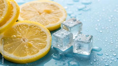 lemon and ice cube