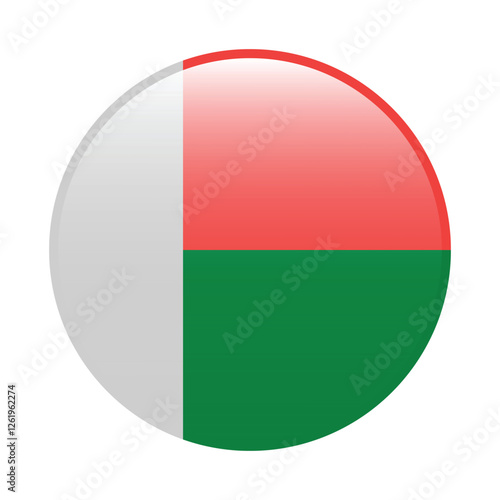 Free Download Madagascar flag circle icon vector illustration design - GFXLoad