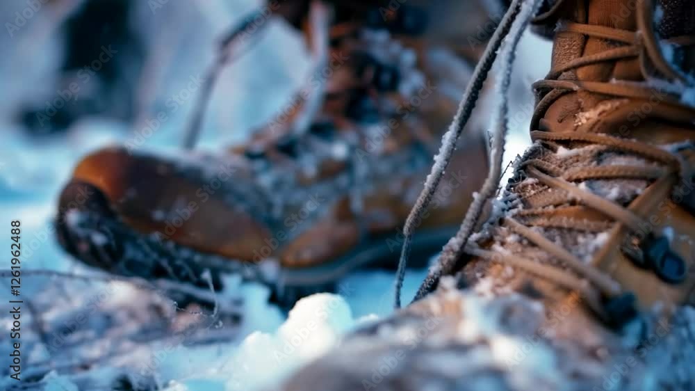 A close-up of a military soldier’s legs and sturdy boots standing in deep snow, symbolizing harsh winter warfare conditions and resilience. A close-up of a military soldier’s legs and sturdy boots standing in deep snow, symbolizing harsh winter warfare conditions and resilience.