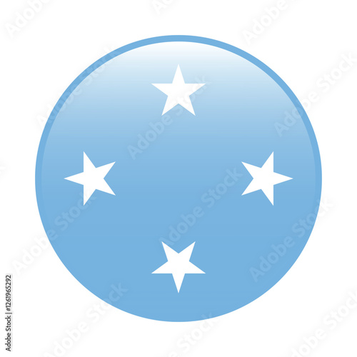 Micronesia flag circle icon vector illustration design