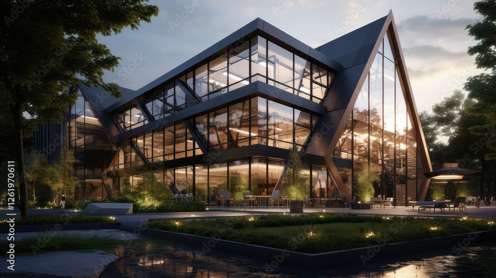 modern office building flat modern office building flat