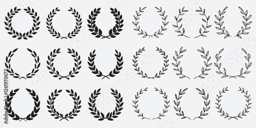Vector Laurel set. Large collection. 