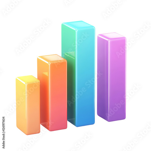 Free Download Colorful bar graph visualization digital workspace infographic modern design aerial view data analysis concept - GFXLoad