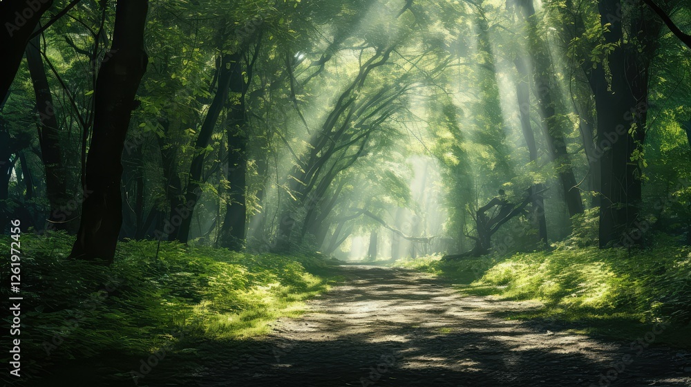 Fototapeta premium canopy grass road