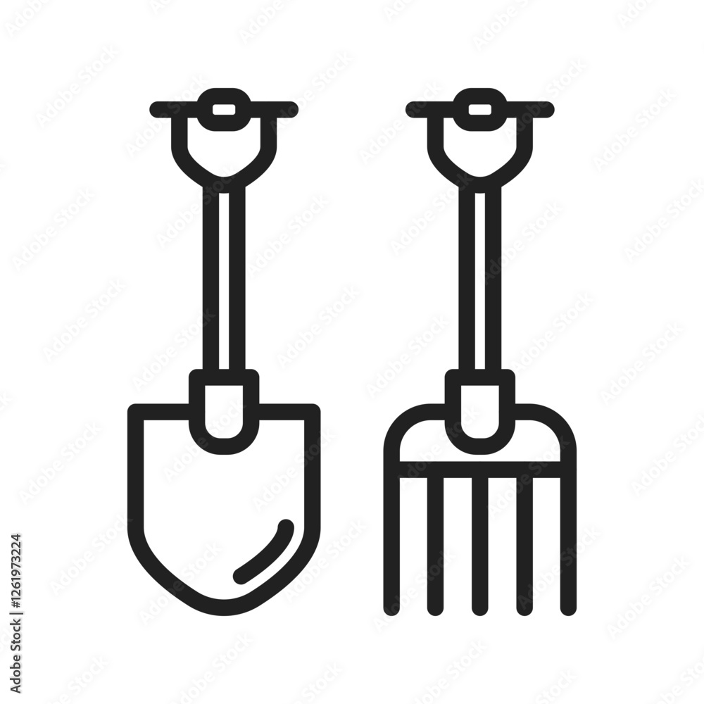 Farming Tools icon vector image. Suitable for mobile apps, web apps and print media. Farming Tools icon vector image. Suitable for mobile apps, web apps and print media.