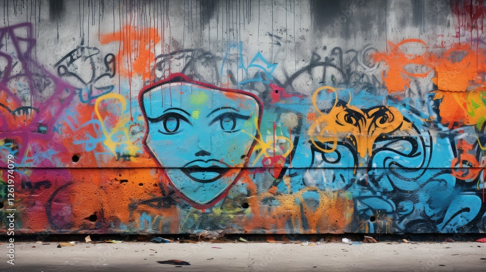 Fototapeta premium texture cement wall ledge