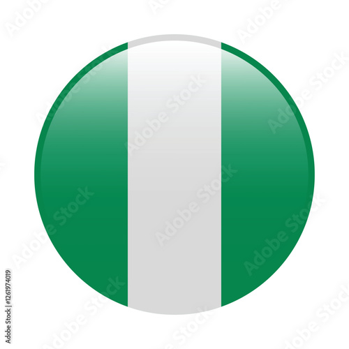 Free Download Nigeria flag circle icon vector illustration - GFXLoad