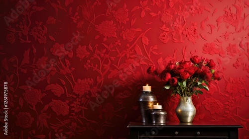 sophistication red elegant background