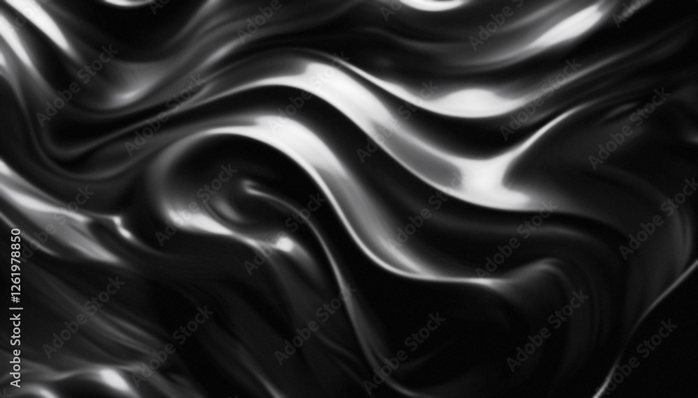 Obraz premium black wavy abstract background