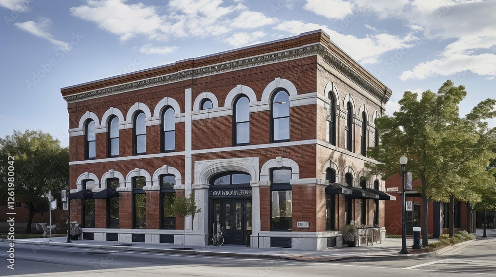 Fototapeta premium brick commercial building office
