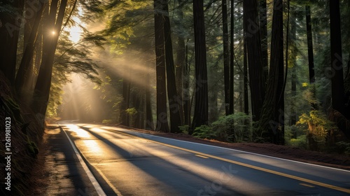 forest road low angle