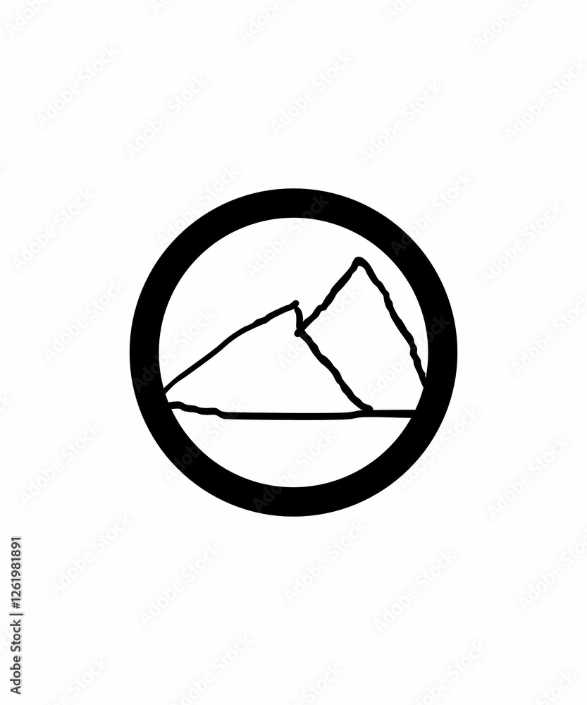 Illustration of mountains on a white background Illustration of mountains on a white background