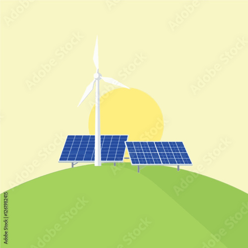 solar panels on the hill