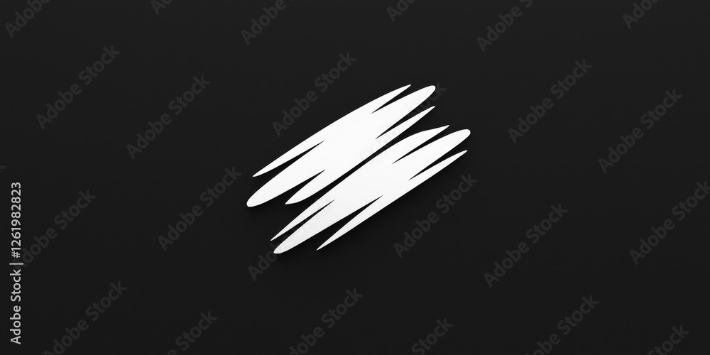 Abstract white brush strokes on black background. (1) Abstract white brush strokes on black background. (1)