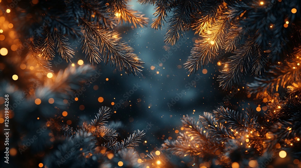 custom made wallpaper toronto digitalClose Up View of a Beautifully Decorated Christmas Tree Adorned with Twinkling Lights and Shimmering Ornaments Capturing the Warmth and Joy of the Holiday Season in a Cozy Setting