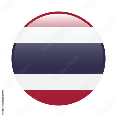 Thailand circle flag logo icon digital vector illustration