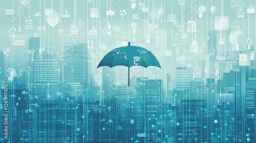 A forward-thinking infographic about the importance of cyber insurance in the digital age,