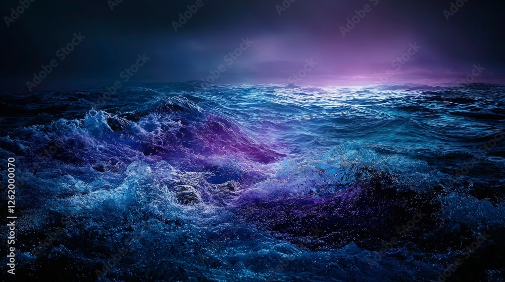 Dynamic views of ocean waves in blueviolet coastal serenity and dramatic nature photography concepts Dynamic views of ocean waves in blueviolet coastal serenity and dramatic nature photography concepts