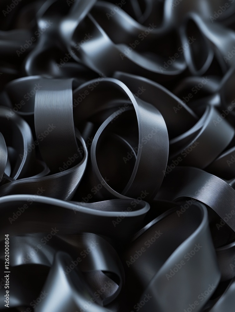 Obraz premium Smooth and shiny satin ribbon used for decoration, crafts or gift wrapping. Texture is woven with a slight stretch.