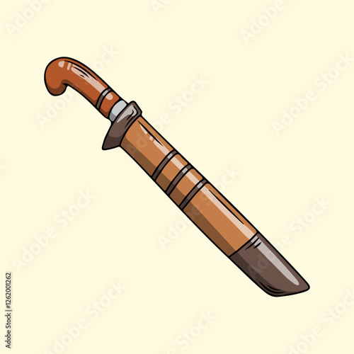 Sharp Machete with Handcrafted Wooden Cover