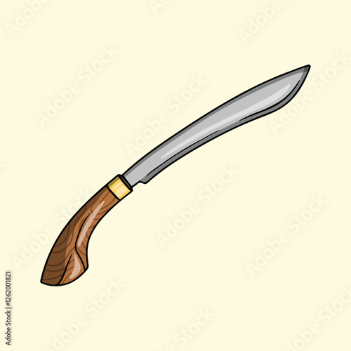 Sharp Machete with Wooden Handle