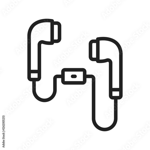 Earphones icon vector image. Suitable for mobile apps, web apps and print media.