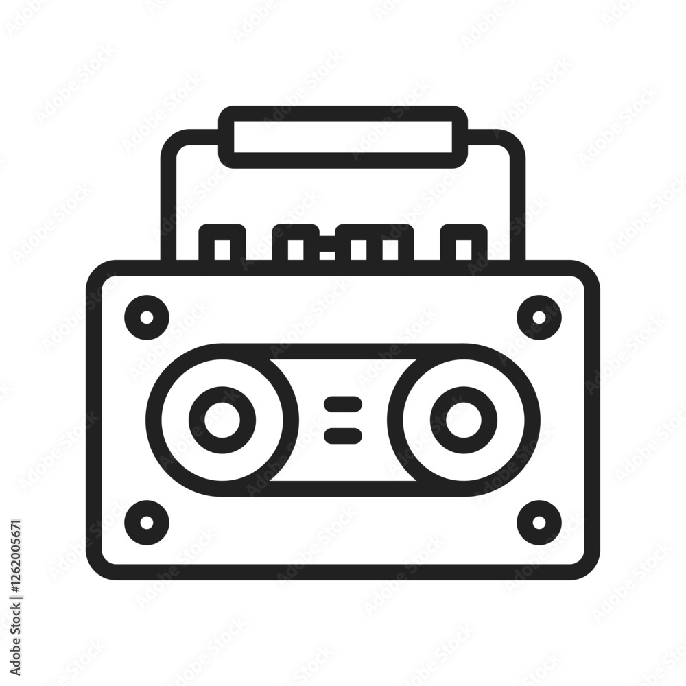 Tape Recorder icon vector image. Suitable for mobile apps, web apps and print media. Tape Recorder icon vector image. Suitable for mobile apps, web apps and print media.