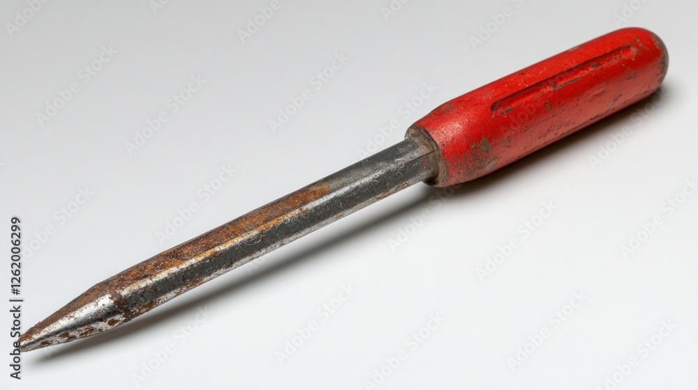 Rusty screwdriver on white background. Possible use Stock photo Rusty screwdriver on white background. Possible use Stock photo