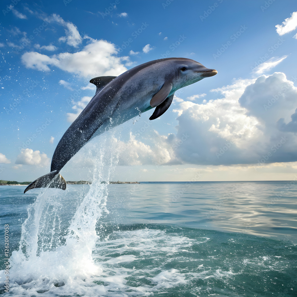 Fototapeta premium dolphin jumping out of the water