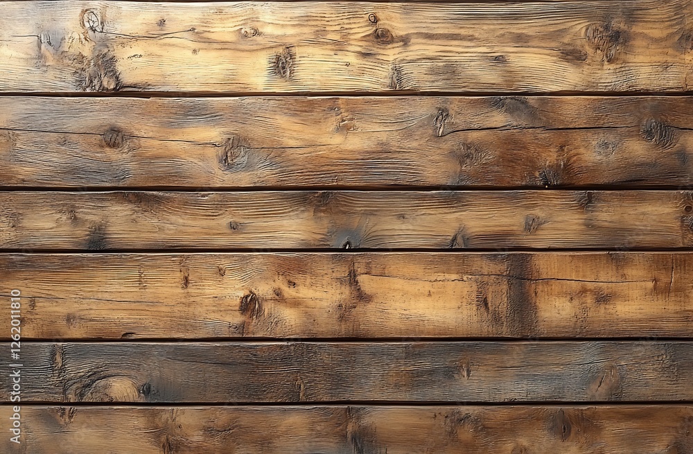 Naklejka premium Rustic Brown Wooden Planks Texture Background
