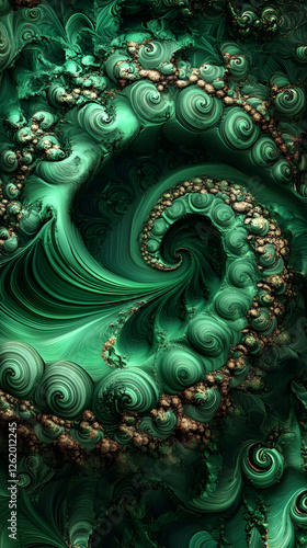 Wallpaper Mural Enchanting Malachite Essence: A Dance of Nature's Green Swirls and Textures Captivating the Viewer Torontodigital.ca