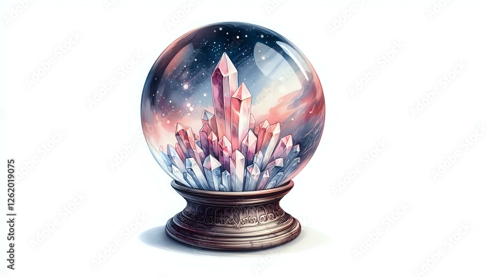 Mystical Crystal Ball with Moon Mystical Crystal Ball with Moon
