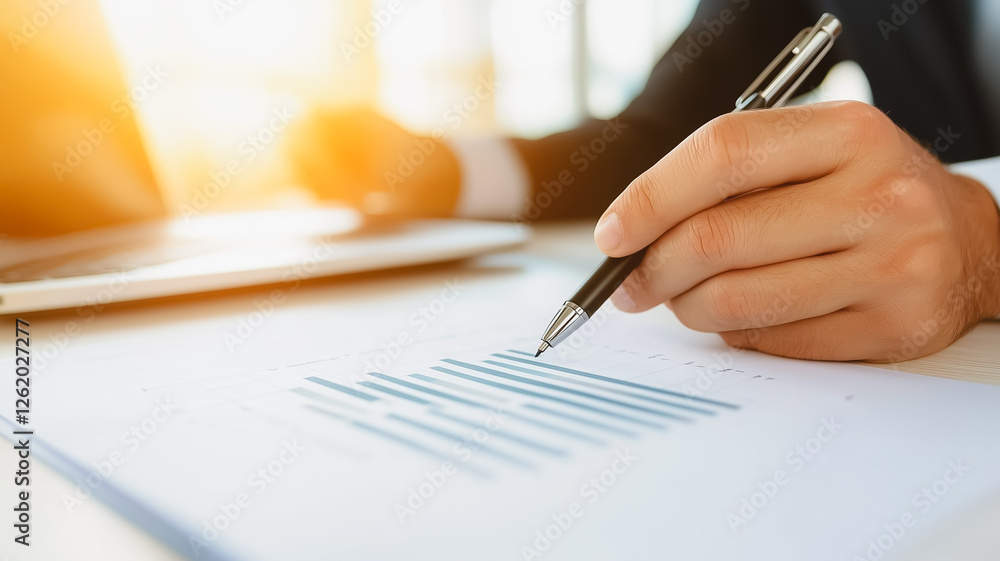 Signing the Deal: Close-up shot of a hand signing an important document, with a laptop in the background. The image conveys professionalism, focus, and the finalization of an agreement. Signing the Deal: Close-up shot of a hand signing an important document, with a laptop in the background. The image conveys professionalism, focus, and the finalization of an agreement.