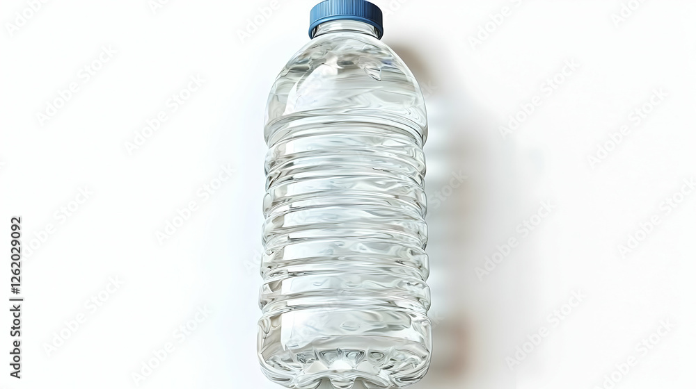 Plastic water bottle on white background, studio shot Plastic water bottle on white background, studio shot