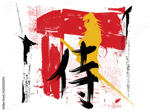 art grunge typography kanji, graffiti spirit kanji handwritten, t shirt graphics print vector illustration design, vector grunge background. urban grunge print T, for greeting cards, prints Tee, poste