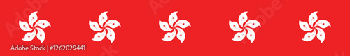 Hong Kong flag long banner digital vector illustration
