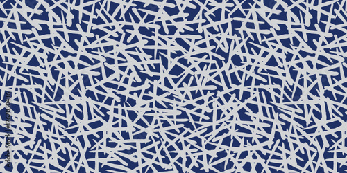 Hand drawn brush line abstract bamboo leaves pattern, Japanese folk and Ethnic wood carving, engraving textured surface background, simple criss cross graphic for textile and carpet