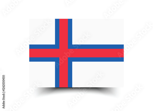 Faroe Islands flag. Flag of Faroe Islands. The official ratio. Flag icon. Standard color. Standard size. A rectangular flag. Computer illustration. Digital illustration. Vector illustration.