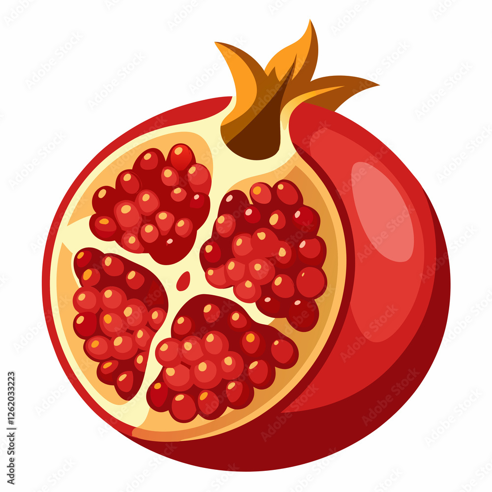 vector illustration of pomegranate vector illustration of pomegranate