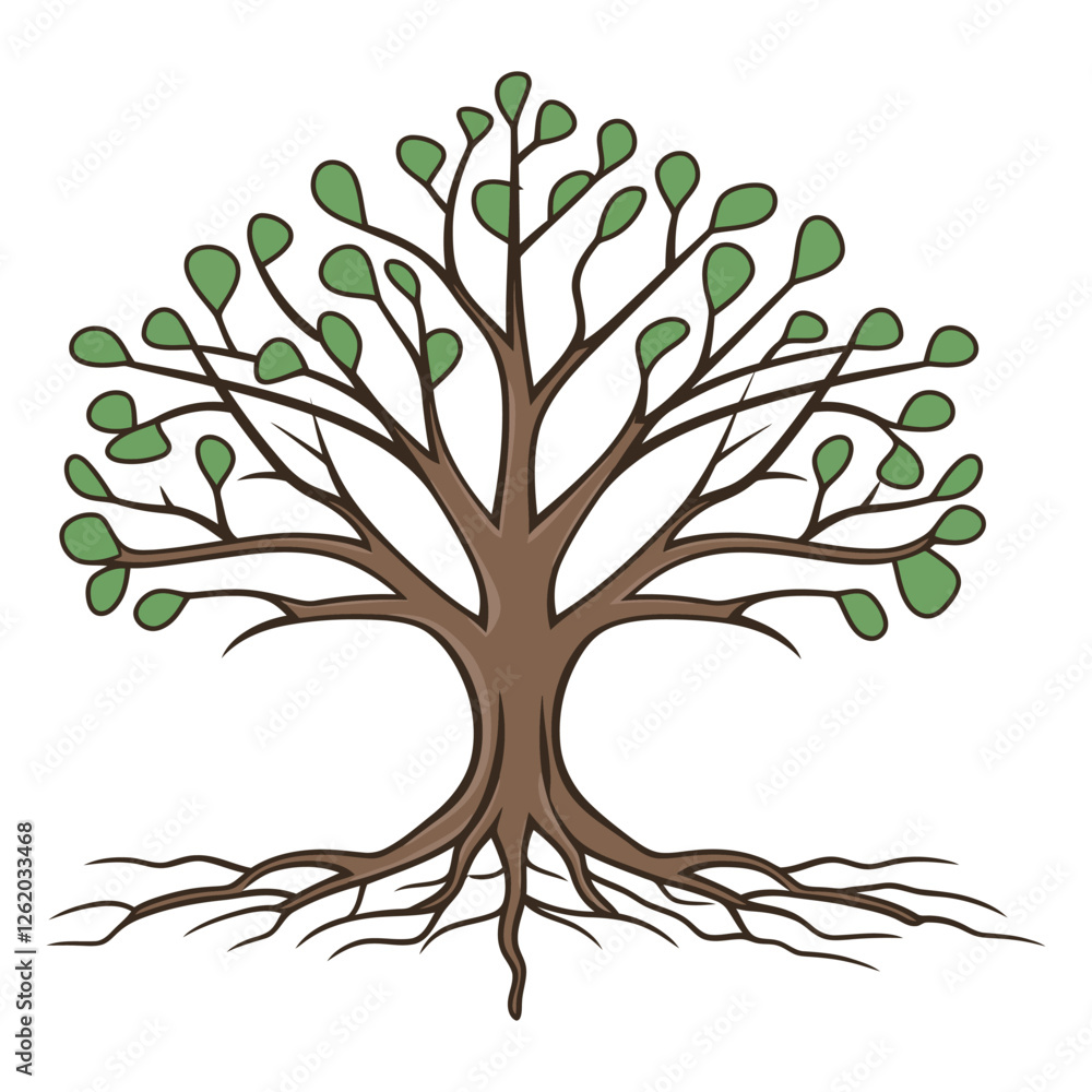 Fototapeta premium Creative tree vector illustration, logo type design
