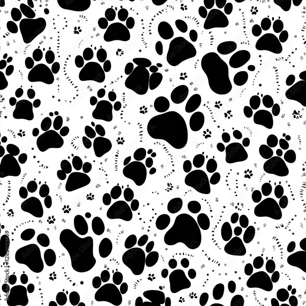 black and white paw prints black and white paw prints