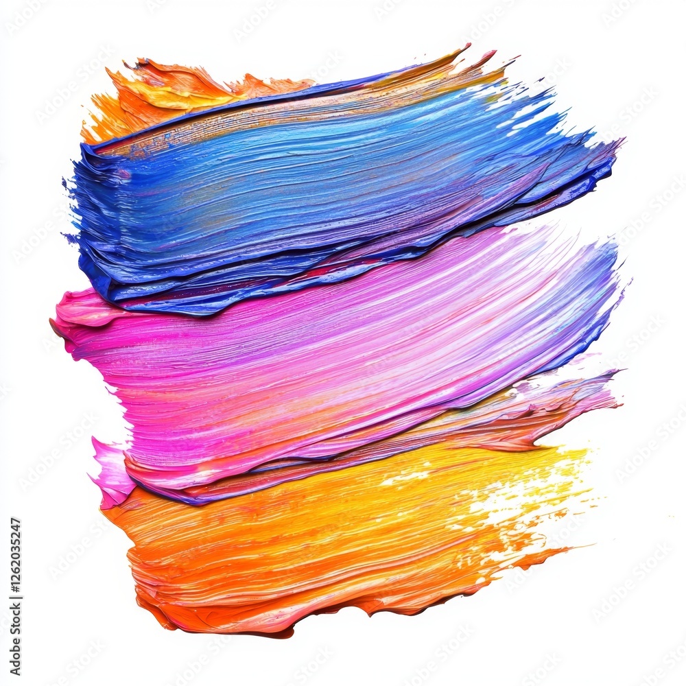 Vibrant Abstract Brush Strokes in Vivid Colors on White Background Creating a Dynamic and Energetic Artistic Expression Vibrant Abstract Brush Strokes in Vivid Colors on White Background Creating a Dynamic and Energetic Artistic Expression