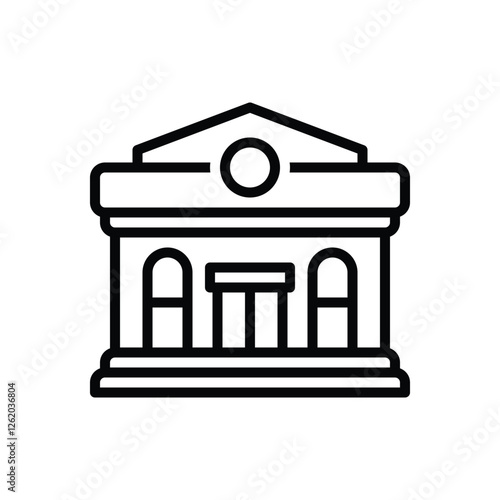 Black line icon for post office