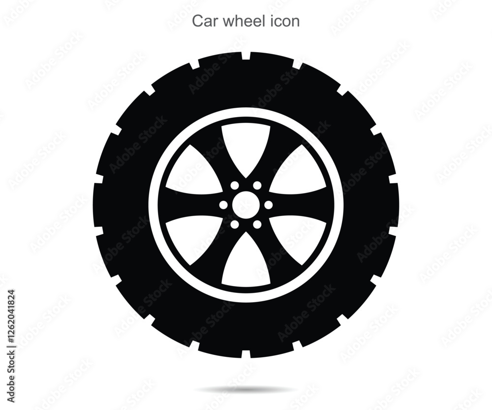 Fototapeta premium Car wheel icon